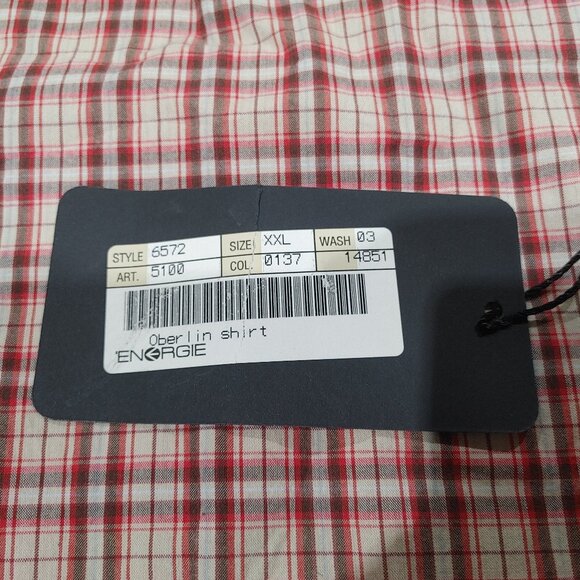 Brand New ENERGIE Oberlin Montreal R3d L1ons XXL Red Plaid Shirt - Picture 2 of 3
